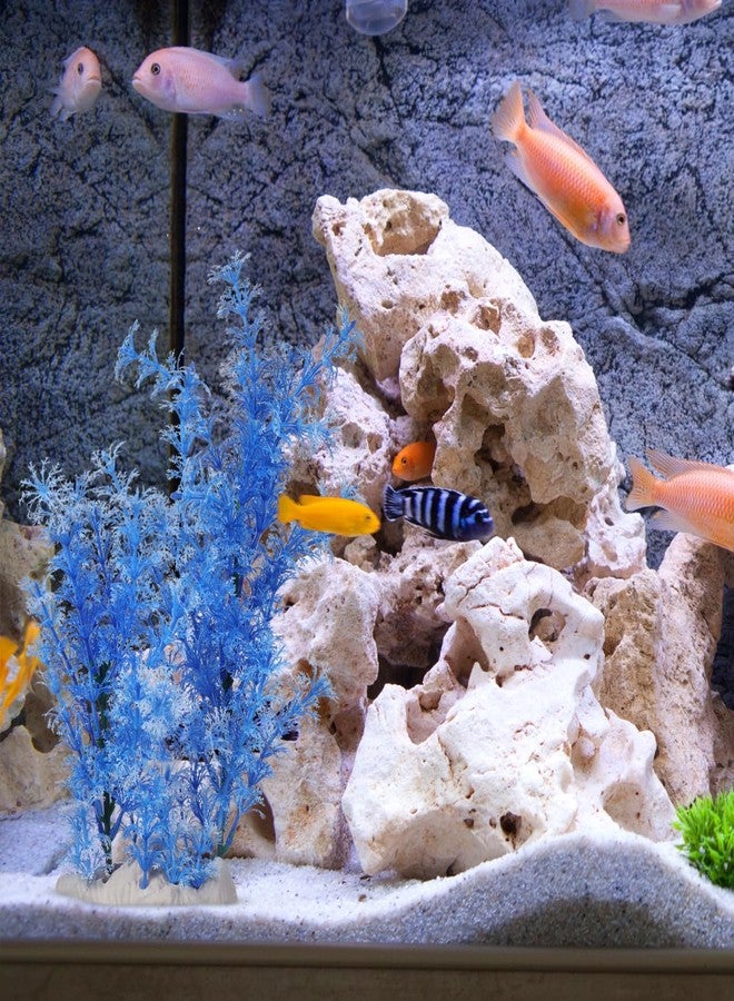 POPETPOP Aquarium Plastic Plants Large-Artificial Plastic Plant Blue Fish Tank Landscape Decoration Big Water Plants Fish Tank Decor - Image 3